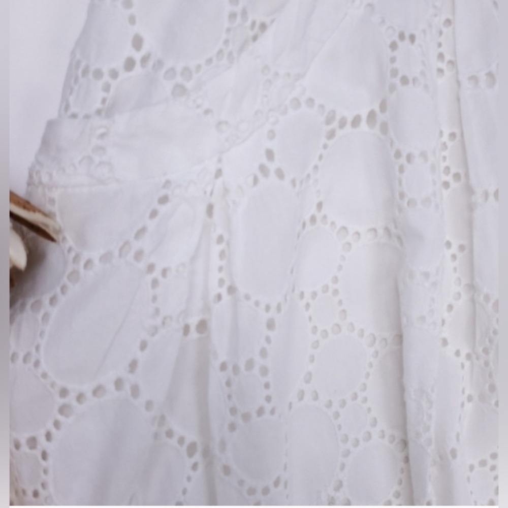 Calvin Klein 100% Cotton Circular Eyelet Skirt with Pockets-Size 12 RARE FIND - Picture 9 of 13